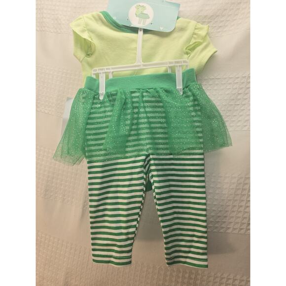 Disney Minnie & Mickey Mouse St. Patricks Day Outfit Sz 3M Tulle Leggings 6158 - Picture 4 of 5